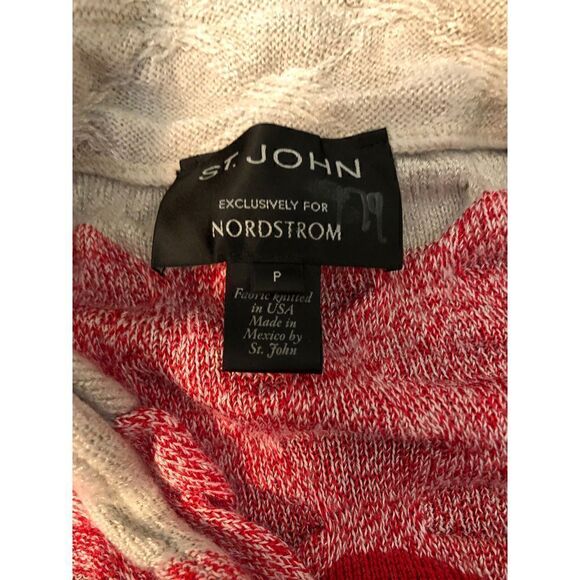 St Johns wool blend ruched red, black cardigan - Picture 4 of 9